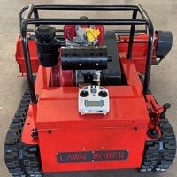 Tondeuse à gazon diesel, largeur de coupe 800 mm, démarrage électrique, télécommande, type chenillé, moteur 12 CV 192 cm³, poignée pliable, garantie 1 an