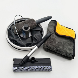 Car Cleaning Kit 10-Piece Microfiber Set With Folding Bucket And <b>Wheel</b> <b>Brush</b> For Car Wash And Polishing - Product Image 1