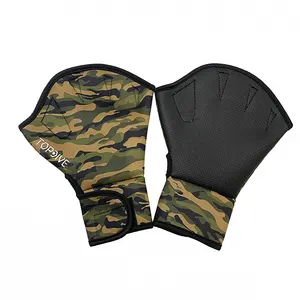 Wholesale Custom Logo Neoprene Shark Skin Material Webbed Swimming Gloves Fins