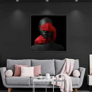 Modern Woman Portrait Canvas Print: Halloween Decor Artwork,<b>BLACK</b> <b>FRAMED</b> CANVAS - Product Image 3
