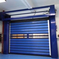 Puerta Enrollable de PVC de Alta Velocidad y Diseño Industrial, Puerta Enrollable Automática a Prueba de Polvo para Cuartos Limpios, Talleres y Almacenes