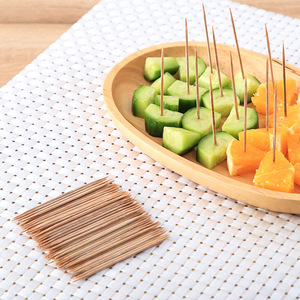 Carbonized Bamboo Toothpicks 8cm Disposable Double-Ended For Fruit And Hotel Use 300 Pcs Per Tube Pack - Product Image 2