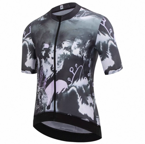 Maillot <span class=keywords><strong>de</strong></span> cyclisme unisexe à manches courtes, respirant, <span class=keywords><strong>de</strong></span> qualité supérieure, vente en gros, logo personnalisé haut <span class=keywords><strong>de</strong></span> gamme pour les événements <span class=keywords><strong>de</strong></span> <span class=keywords><strong>course</strong></span>, les trajets quotidiens - Product Image 1