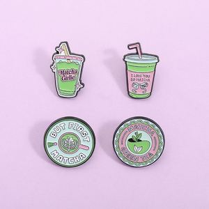 OEM Best-Selling Cute Fashionable Matcha Brooches for Women Metal <b>Pins</b> with Digital Love Theme Factory Direct - Product Image 2