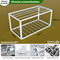 Structure de maison conteneur professionnelle de 20 pieds à assemblage rapide, bâtiment préfabriqué modulaire pour site minier isolé