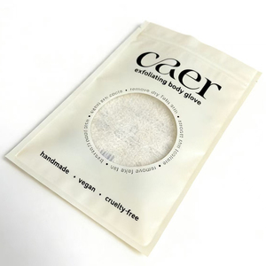 Custom Logo Printed Clear Window Resealable Plastic Stand Pouch For Bath Exfoliating Body Glove Skincare Product Packaging Bag - Product Image 2