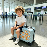 Valise enfant personnalisée en gros, durable, à roulettes, pour voyage, avec roues robustes et serrure