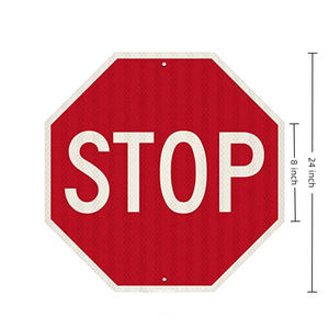 إشارات السلامة المرورية المخصصة 24 × 24 بوصة لافتة تحذير ألمنيوم/لوح معدني لافتات طرق ذات صفائح عاكسة عالية - Product Image 2