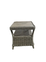 Ensemble de table basse carrée en rotin tressé au design moderne, avec structure en aluminium, résistant aux UV et imperméable, pour l'extérieur, mobilier de jardin, directement de l'usine