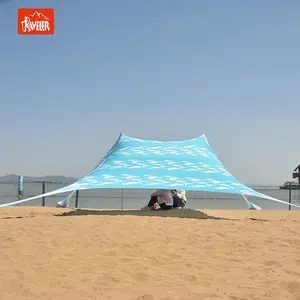 Heißer Großhandel 4 Personen Pop-up Outdoor-Strand zelt Luxus Strand zelt Sonnenschutz
