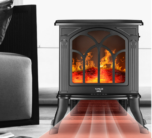 European Home Fireplace <b>Heater</b> 3D Realistic <b>Efficient</b> Heating Safe Decorative for Hotel European Style Adds a Touch of Elegance - Product Image 2
