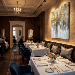 Pintura al Óleo Abstracta Texturizada Hecha a Mano con Lámina Dorada sobre Lienzo, Arte de Pared Moderno y Lujoso con Relieve 3D para Decoración del Hogar y Sala de Estar - Product Image 4