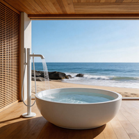Mitigeur de bain de luxe en laiton à poignée unique, avec cartouche céramique, pour eau chaude et froide, pour salle de bain, douche et baignoire, avec fonction douche encastrée