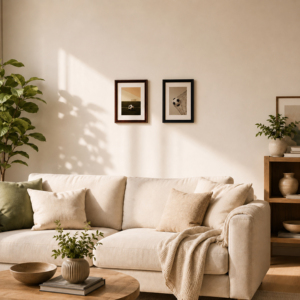 Présentoir mural vertical classique en bois A3/A4, rustique et vintage, pour photos, souvenirs <span class=keywords><strong>de</strong></span> football, durable et léger, à faire soi-même - Product Image 2