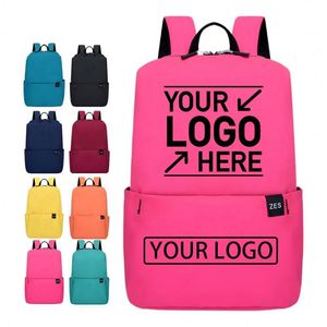 Wholesale Gift With Customized Logo Printed Portable Compact Student Schoolbag Men Women <b>Backpack</b> - Product Image 1