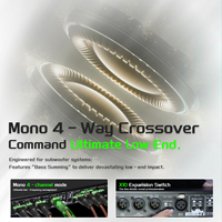 ELM 234XL Crossover audio professionnel stéréo 2/3 voies, mono 4 voies, processeur de son 1U, montage en rack, noir, système de sonorisation de scène