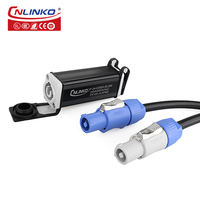 Connecteur à verrouillage rotatif CNLINKO M24 Noir Verrouillage 3 pôles Prise mâle PowerCON 3 broches 20A Broches d'alimentation