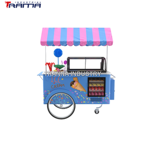 Gelato Ice Food Vending Carts Unique Metal Street Lottery Mobile <b>Car</b> With Window - Product Image 2