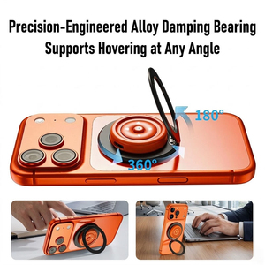 2 in 1 Magnetic <b>Phone</b> <b>Ring</b> <b>Holder</b> With Bluetooth Remote Shutter Foldable <b>Phone</b> Stand For Selfie Video Watching Reading - Product Image 5