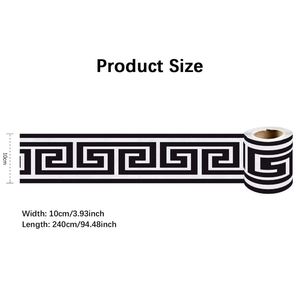 3D Art Deco PVC Waterproof <b>Wall</b> Stickers for Bedroom & Living Room Waistline <b>Adhesive</b> <b>Wall</b> Art Home DIY Decoration - Product Image 2