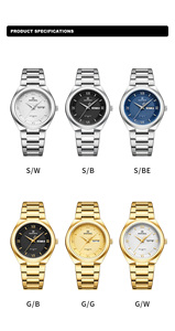 NAVIFORCE 8030 GG Orologio Dorato da <span class=keywords><strong>Uomo</strong></span> Design Originale del Marchio in Acciaio Inossidabile Orologi da Polso Semplici Gioiello Regalo - Product Image 6