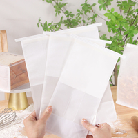 Sachets givrés à fond plat avec fermeture à lien métallique pour frites, poulet frit, beignets, pop-corn, emballage alimentaire, logo personnalisé, vente en gros