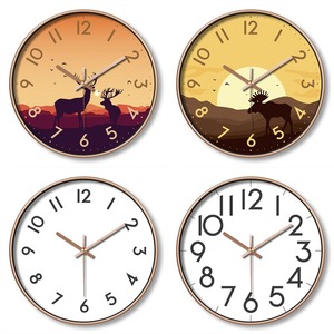 Round Cartoon Wall <b>Clock</b> With Mermaid Design Quartz Analog Silent Plastic Face For Living Room Decor - Product Image 6