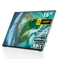SIBOLAN 16 pouces 2.5K HD USB-C moniteur LCD à double écran portable avec panneau IPS et haut-parleur pour l'extension d'ordinateur portable de jeu de voyage