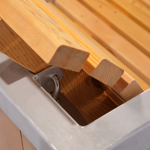 New Arrival rắn bằng gỗ hình chữ nhật 3 ~ 5 người Kích thước ngoài trời bằng gỗ bồn tắm nước nóng - Product Image 6