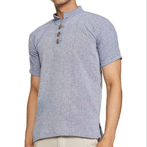 Handmade Cotton Nepali Short <b>Kurta</b> Perfect for Festivals & Casual Wear Shalwar Kameez <b>Kurta</b> Traditional Nepali <b>Men</b> - Product Image 1