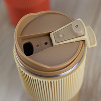 Nouvelle tasse à café de luxe en acier inoxydable 304 à double paroi avec manchon en silicone, isolation thermique, tasse portable pour voiture