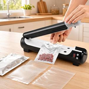 Scelleuse thermique à impulsion K1 ABS 21 cm, <span class=keywords><strong>machine</strong></span> à sceller les sacs en plastique manuelle, contrôle de température 1-9, affichage LED pour la cuisine, l'emballage alimentaire PE PP - Product Image 3