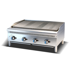 48" Countertop Natural <b>Gas</b> (NG) / Propane Charbroiler, Chargrill, Durable Cast Iron Grates, Restaurant <b>BBQ</b> <b>Grill</b>, 4 burners - Product Image 6