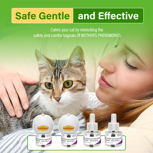 48Ml Kat Kalmerende Plug In Feromoon Diffuser Starterkit Helpt Bij Het Verminderen Van Veel Voorkomende Tekenen Van Stress Bij Katten En Kittens Voor Multi-Cat - Product Image 4