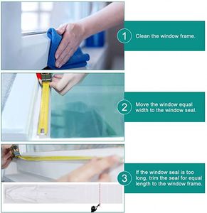Window Ventilation Kit Adjustable Flexible Pipe Kit <b>Seal</b> <b>Strip</b> for Home Garden Mobile air Conditioning Window - Product Image 2