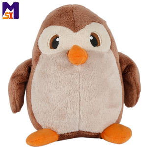 Peluche <span class=keywords><strong>pingouin</strong></span> marron brodée personnalisée, jouet en peluche super doux avec rembourrage en coton PP, couverture pour enfants, cadeau - Product Image 6