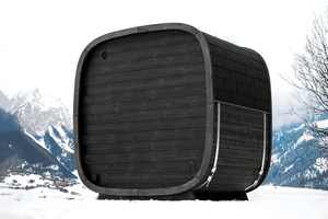 Sauna carré électrique en bois massif d'épinette pour l'extérieur, pour 4 personnes, sauna à vapeur humide avec chauffage 6KW, écologique - Product Image 5