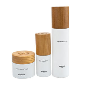 Vietnam WeWood Eco Friendly Skincare Packaging Cream Jar Cosmético Glass Serum Loción Toner Pump Botella Tapa de madera - Product Image 6