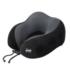 Travel Neck <b>Pillow</b> with Custom Logo - Memory Foam Comfort for Airplane, Car, Home & Restful Sleep - Product Image 1