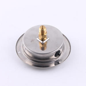 Manómetro Axial de Acero Inoxidable de 75 mm, Resistente a Impactos, con Conector de Cobre y Brida Frontal de Tres Orificios - Product Image 3