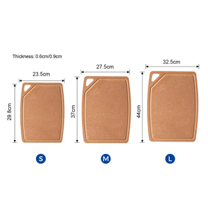 Custom Wooden Fiber Double-sided Food Meat Cellulose Cutting <strong>Board</strong> With Groove