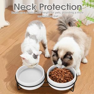 Gamelle en céramique pour chien, double/simple, à alimentation lente, avec support métallique pour chien et chat, vente en gros - Product Image 4