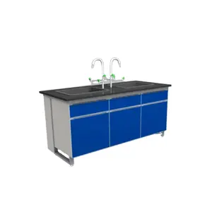 Table de travail de laboratoire en acier galvanisé pour l'école, mobilier de laboratoire de biologique Mobile robuste à vendre