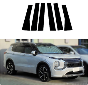 Ajuste para Mitsubishi <span class=keywords><strong>Outlander</strong></span> ASX, accesorios exteriores <span class=keywords><strong>de</strong></span> coche, negra brillante pegatina <span class=keywords><strong>de</strong></span> columna central, cubierta <span class=keywords><strong>de</strong></span> marco <span class=keywords><strong>de</strong></span> puerta, decoración <span class=keywords><strong>de</strong></span> ventana - Product Image 1