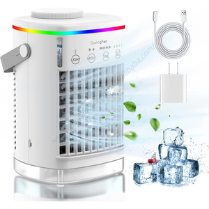 Ventilateur Rafraîchisseur d'Air Portable Mini 2023, Meilleur Vente en Gros, Ventilateur de Bureau à Eau à Oscillation Automatique, Ventilateur de Refroidissement Rechargeable - Product Image 1