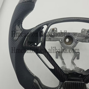Volante Deportivo de Fibra de Carbono de Alta Calidad con Empuñadura de Cuero Perforado para Infiniti G27 G37 - Product Image 3