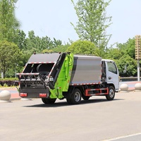 Camion Compacteur de Déchets Dongfeng 5CBM 6CBM 7CBM à Transmission Manuelle 4x2 avec Moteur et Pompe, Prix Usine, à Vendre