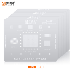 Pochoir de reballing en acier Amaoe pour <span class=keywords><strong>réparation</strong></span> de circuits intégrés SSD BGA pour <span class=keywords><strong>Apple</strong></span> MacBook Series/<span class=keywords><strong>MAC</strong></span> Laptops SSD-IC Tin-planted Servi - Product Image 2