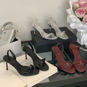 Hot Bán Mùa Hè Thiết Kế Giày Phụ Nữ Cao Gót Dây Đeo Mắt Cá Chân Mở <span class=keywords><strong>Toe</strong></span> Stiletto Dép Bên Gót Giày - Product Image 4