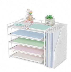 Metal Mesh Desk <b>Organizers</b> and Accessories 5 Tier Paper <b>Organizer</b> with <b>File</b> Holder Document <b>Organizer</b> China - Product Image 1